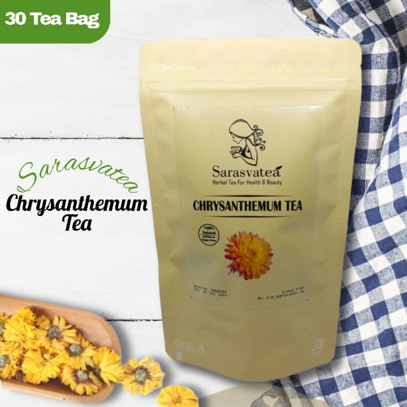 Chrysanthemum Tea : Teh Celup Bunga Krisan Isi Kemasan 30 Tea Bag
