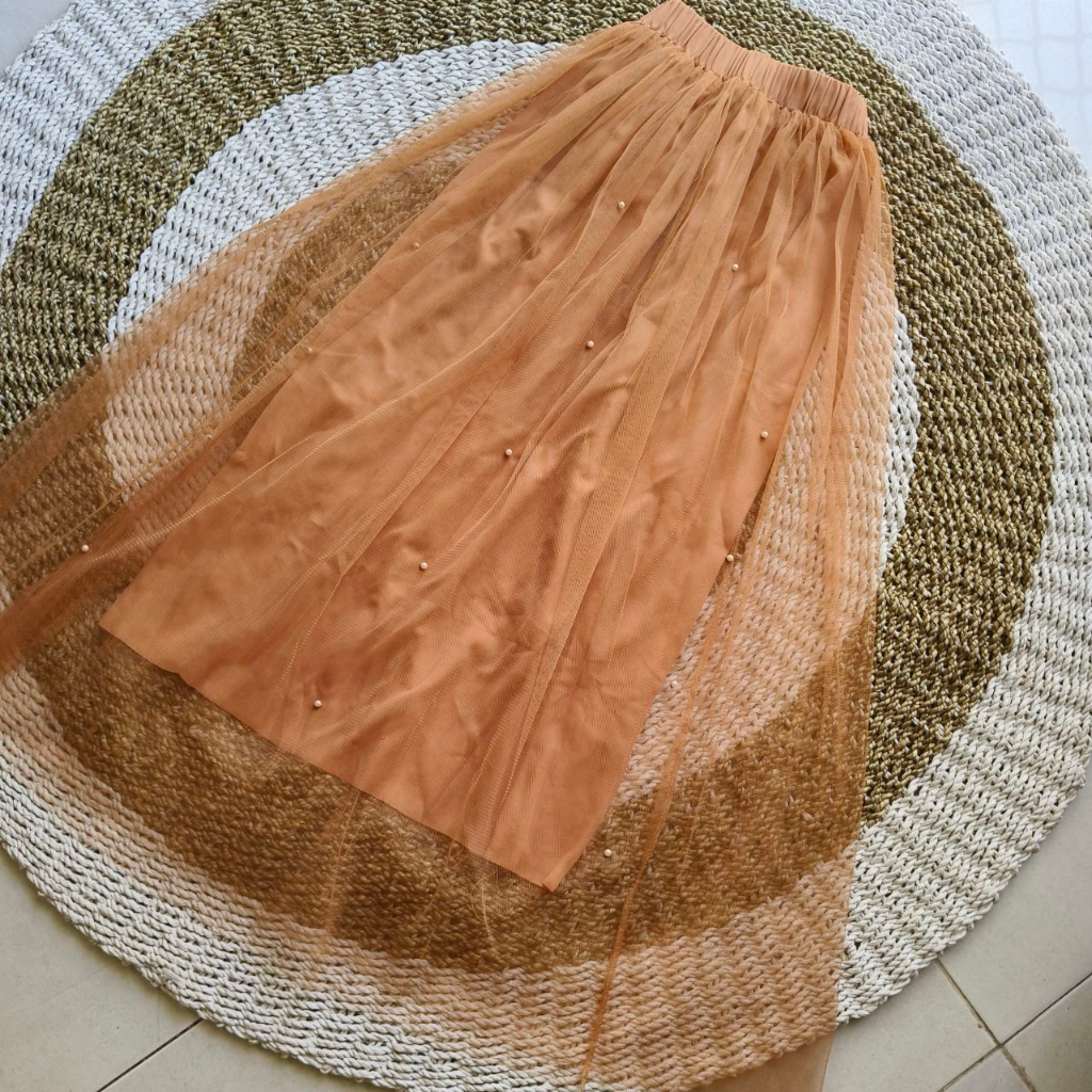 Rok Tutu Mutiara | Rok Tutu Pearl Motif Import | Rok Tutu Maxi Skirt