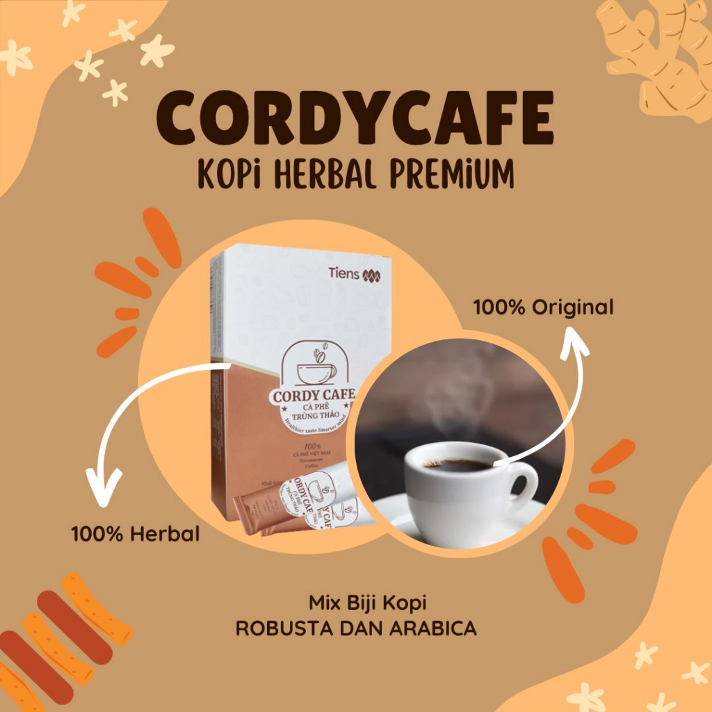 

Terlaris Cordy Cafe Coffe - Kopi Stamina Pria dan Wanita - Cordyseps Kopi - T Coffe Original Termurah