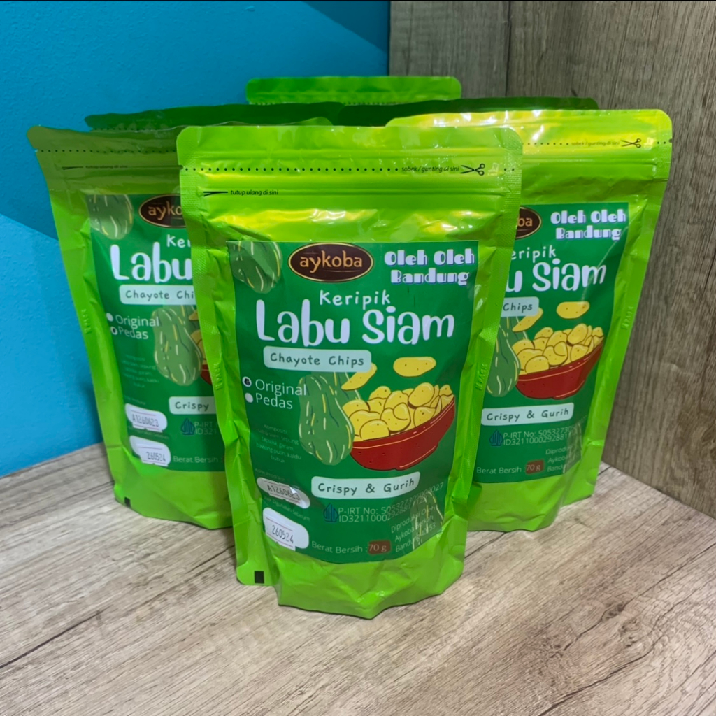 

Snack cemilan Keripik Labu Siam AYKOBA Chayote Chips