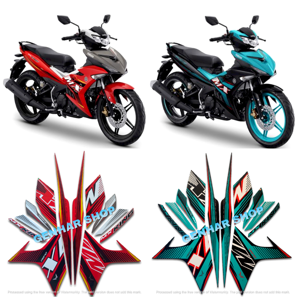 STIKER STRIPING LIS BODY MOTOR JUPITER MX KING 150 2022 SEPASANG STANDAR FULL SET