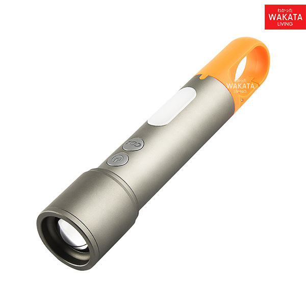 Senter Led Super Terang Mini Rechargeable Silver 20watt