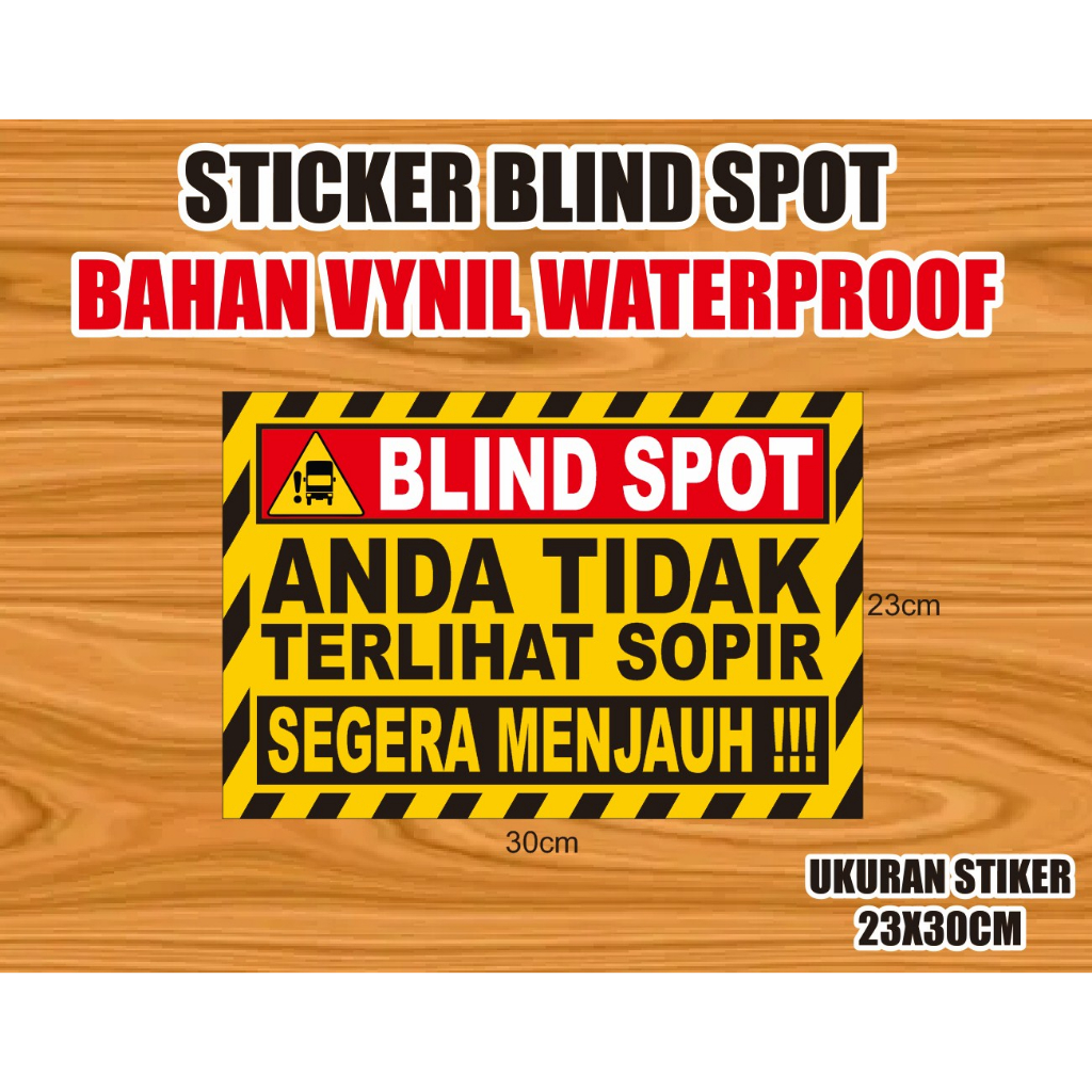 

Sticker blind spot / sticker keselamatan lalu lintas / sticker k3 kendaraan / sticker truck