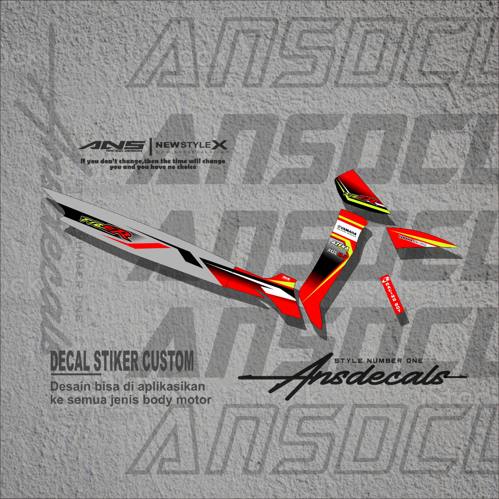 Striping Vega R LAMA - Sticker Striping Variasi List Motor Vega R LAMA Motif Racing