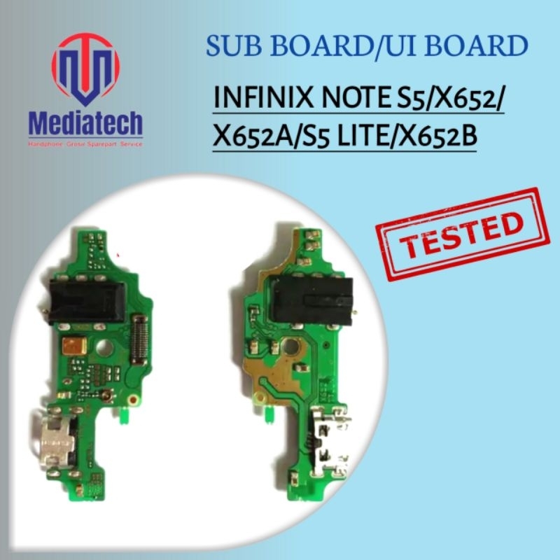 SUB BOARD/UI BOARD/PAPAN CASAN/PAPAN KONEKTOR INFINIX S5/X652/X652A/S5 LITE/X652B ORIGINAL