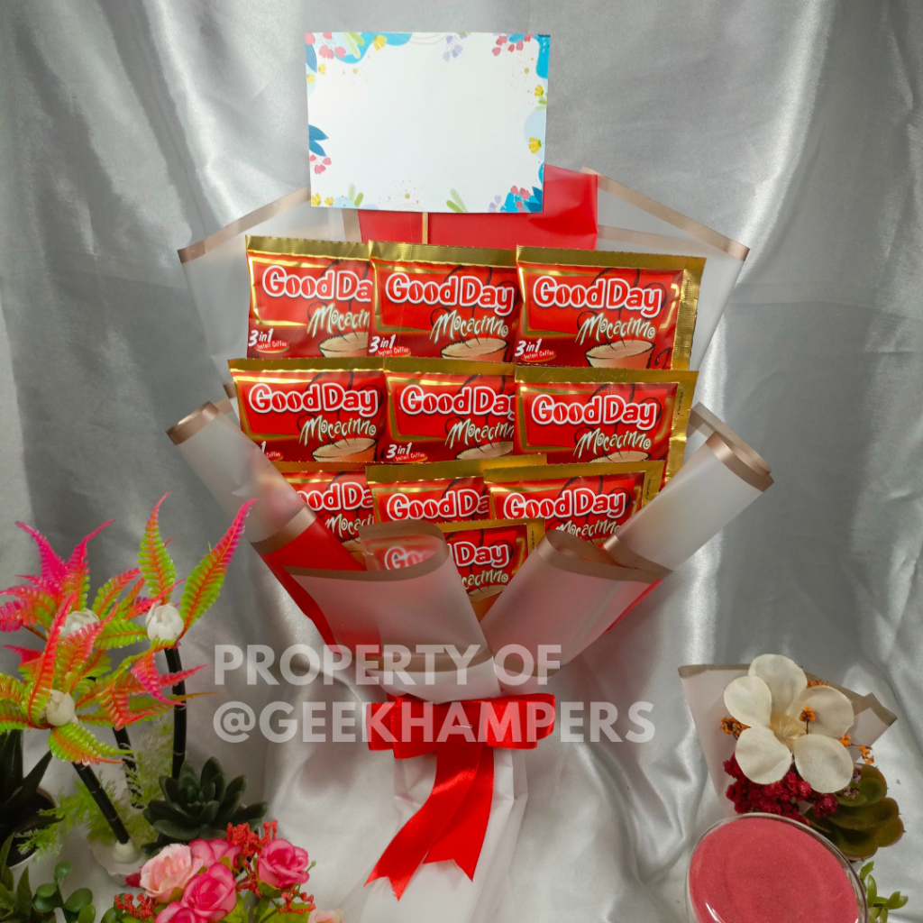 

Mini Buket Bouquet Bucket Murah Hadiah Ulang Tahun Wisuda Sidang Kelulusan Kopi Good Day Reguler