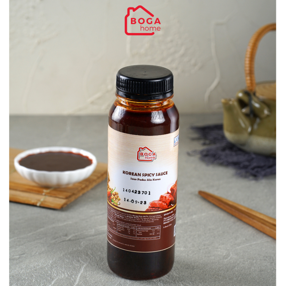 

Boga Home Korean Spicy Sauce | Saus Miso Spicy Pedas 250ml | Saus Daging | Marinated Sauce | Saus Yakiniku