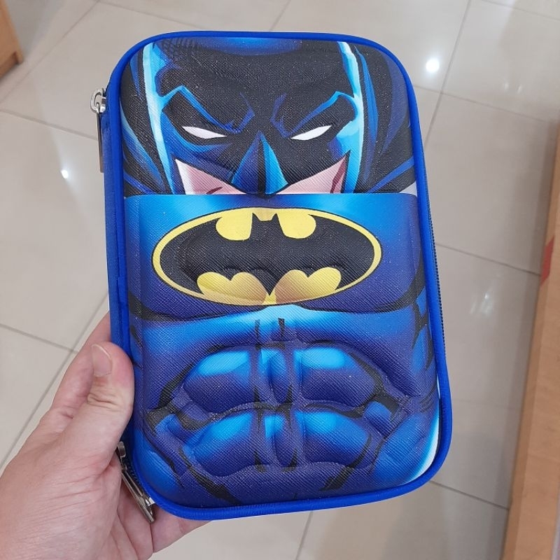 

kotak pensil anak glitter batman tempat pensil spiderman