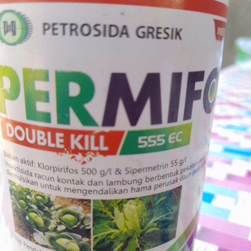 Insektisida Permifos 555EC 400ml BA : Klorpirifos 500g/l + sipermetrin 55g/l