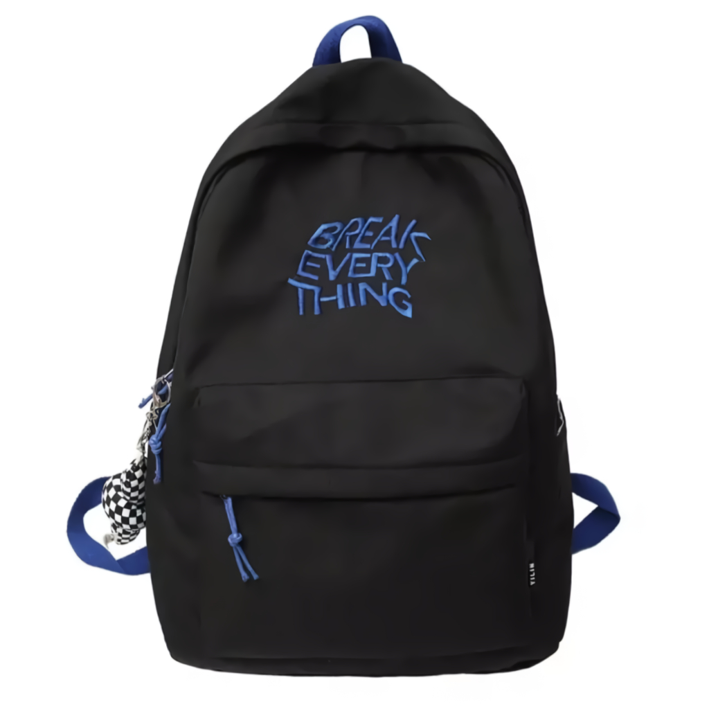 FAGETO - BREAK Tas Ransel Sekolah Break Untuk pria dan Wanita-Hitam-Biru