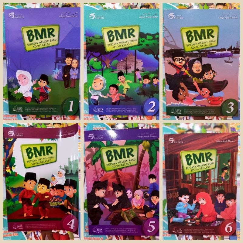 Buku Pelajaran : BMR Budaya Melayu Riau Kelas 1 - 6 SD/MI | Yahya Anak Rainin