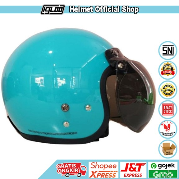 Helm Bogo / helm Retro ANT Classico Tosca + Kaca Helm