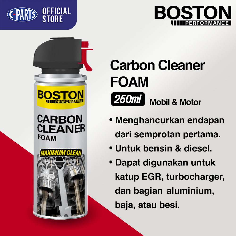 CARBON CLEANER FOAM BOSTON PERFORMANCE 250ML PEMBERSIH RUANG BAKAR