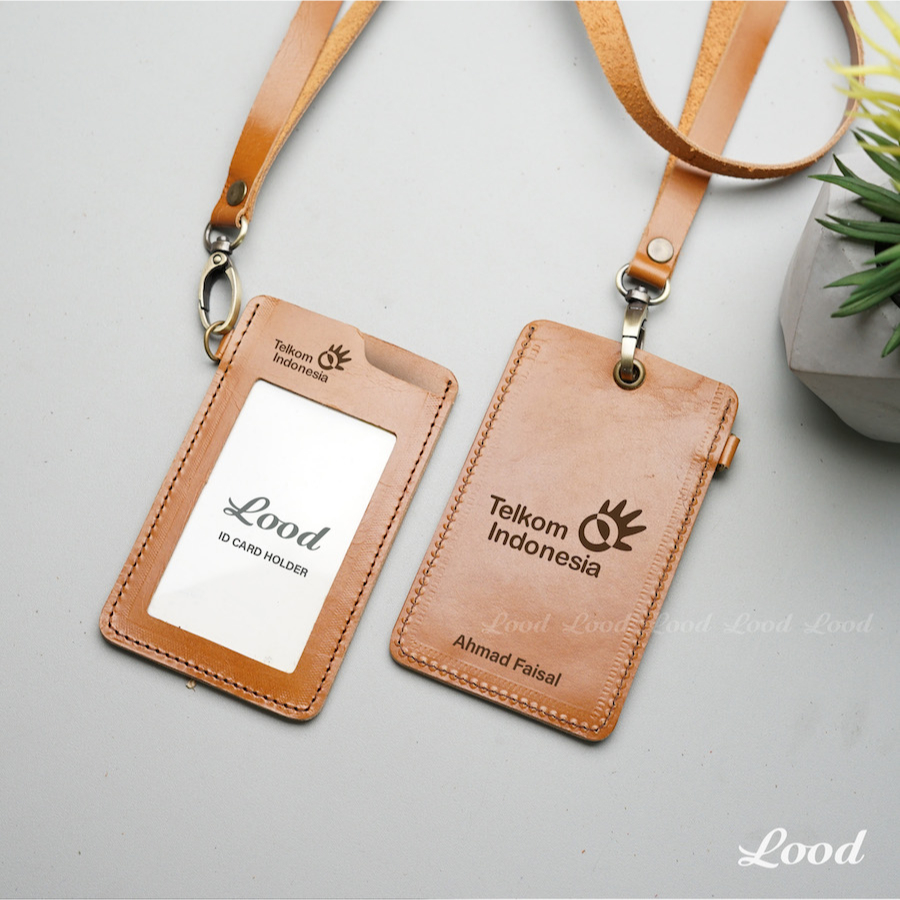 

ID CARD HOLDER FILO KULIT ASLI LOOD NAME TAG - GRATIS UKIR NAMA DAN LOGO