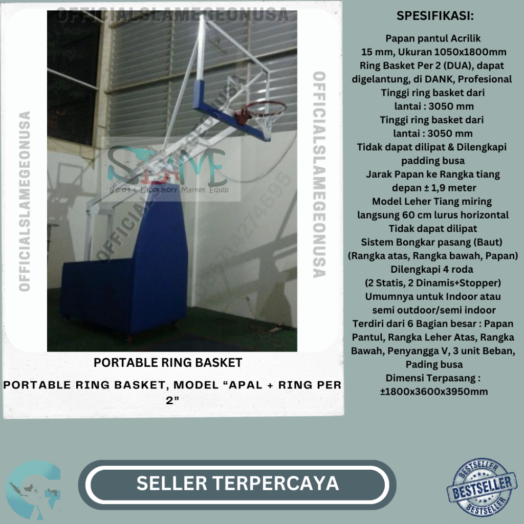Portable Ring Basket, Model “Apal + Ring Per 2”