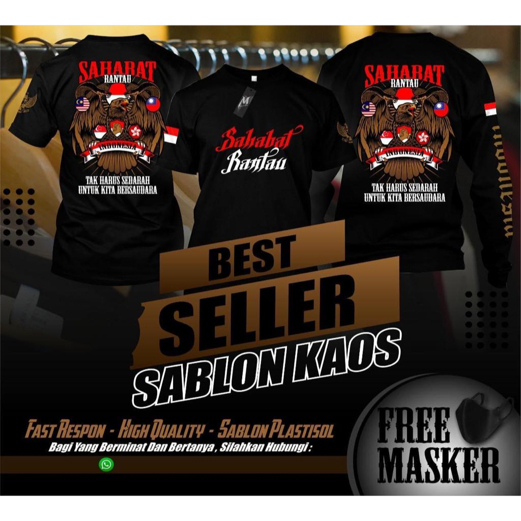 Bossablon - Kaos Sahabat Rantau Indonesia Kaos Anak Rantau Indonesia