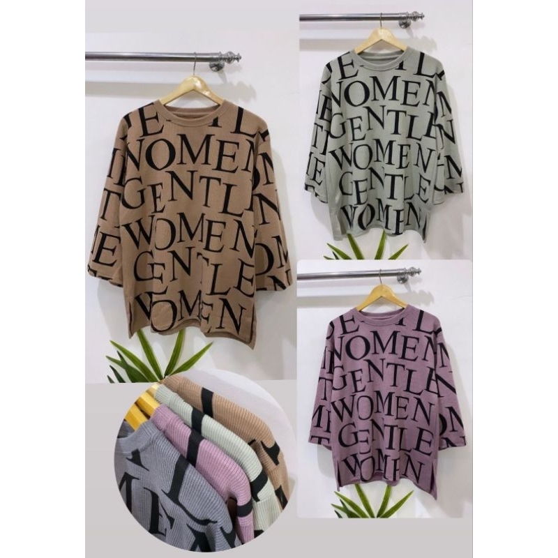 Atasan rajut//Baju rajut gentle women//Baju wanita//Atasan wanita//Kaos wanita//Sweater rajut//Kaos 