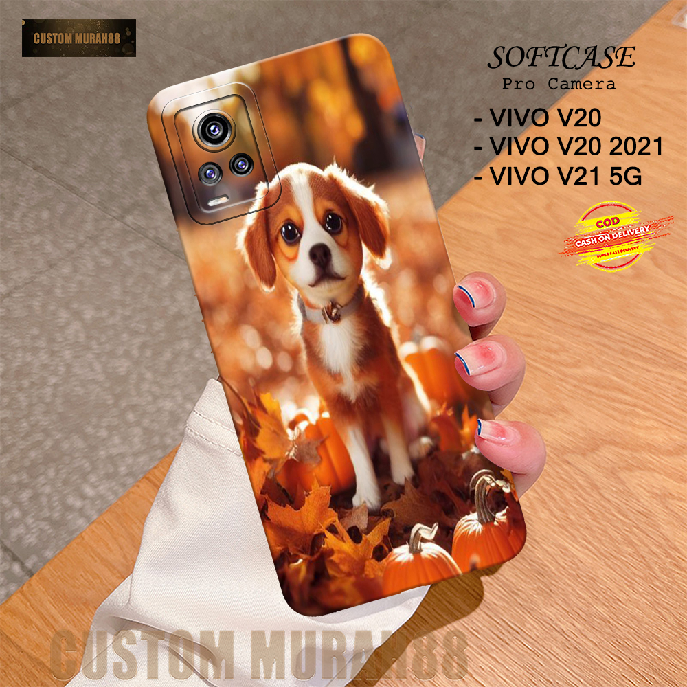 Case Vivo V20 / V20 2021 & V21 5G Terbaru - Fashion Case DOGS - Casing Hp Vivo V20 / V20 2021 & V21 