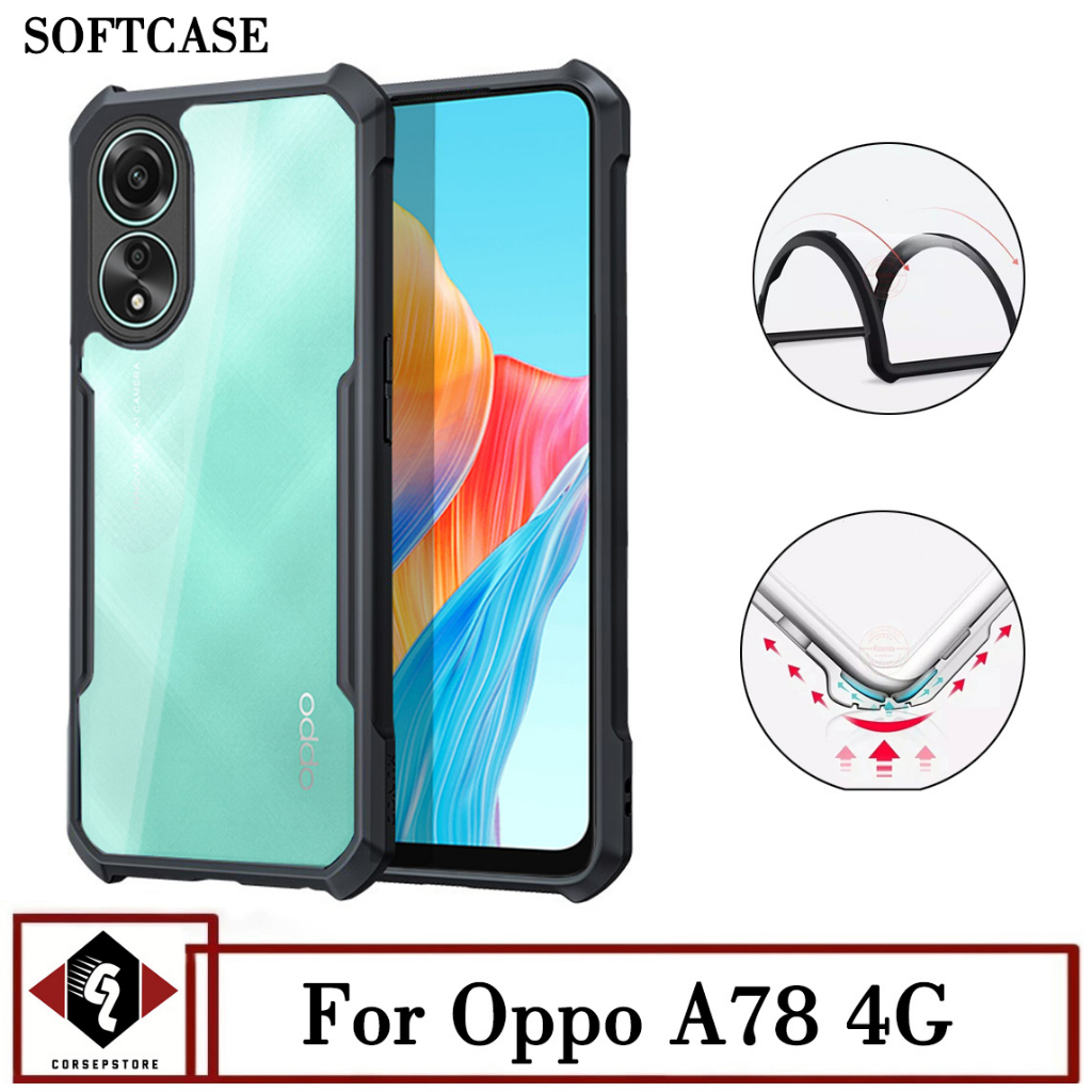 Promo Case Transparan Oppo A78 4G Terbaru Softcase Pelindung Belakang Hp Slikon
