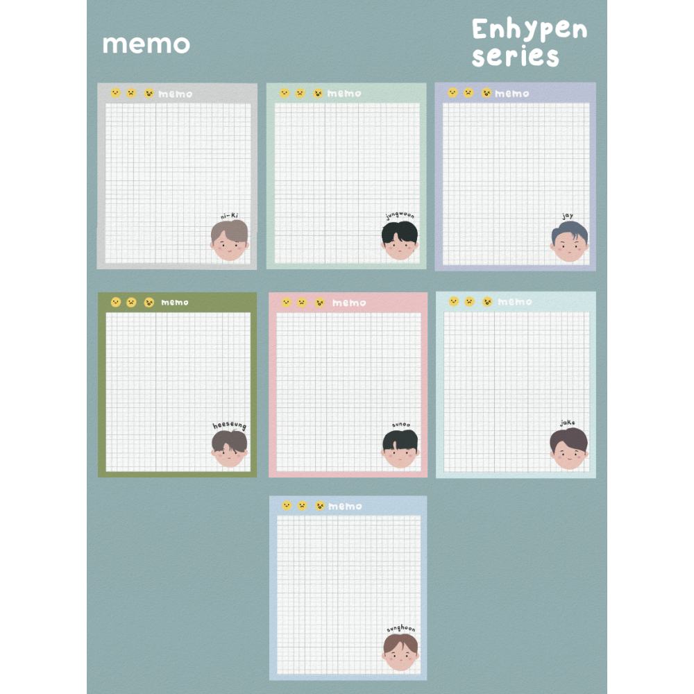 

RUANG MELANGIT Enhypen Memo Pad / Kertas Catatan