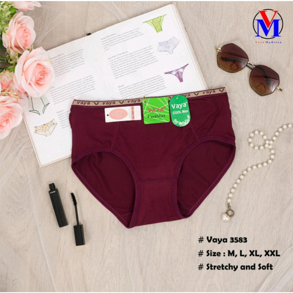 1 LUSIN | Celana Dalam Wanita VAYA 3583 / CD Dalaman Perempuan Super Soft Warna LEMBUT