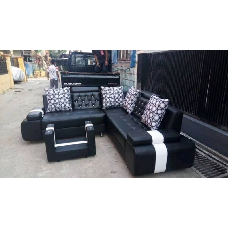 sofa sudut sudut minimalis - sofa bandung - kursi tamu