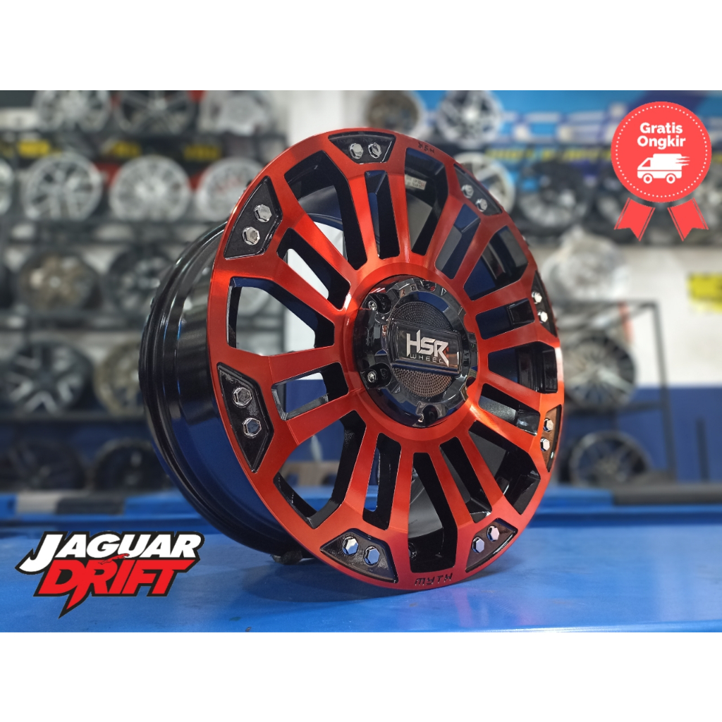 VELG MOBIL HSR RING 18 INNOVA XPANDER RUSH TERIOS MYTH05 HSR R18 BK/ RED OIL