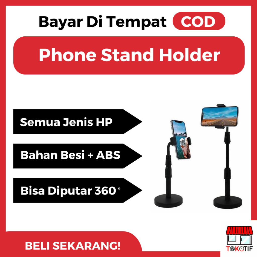 Holder HP Berdiri Live Phone Holder Stand Mini Tripod Lazypod
