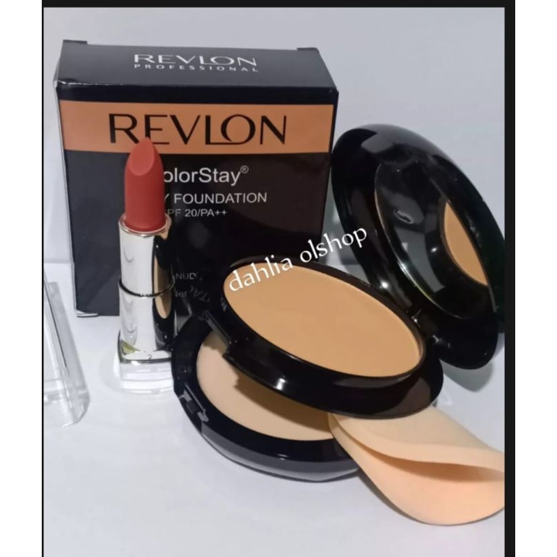 Bedak Revlon / Bedak Revlon + lipstik