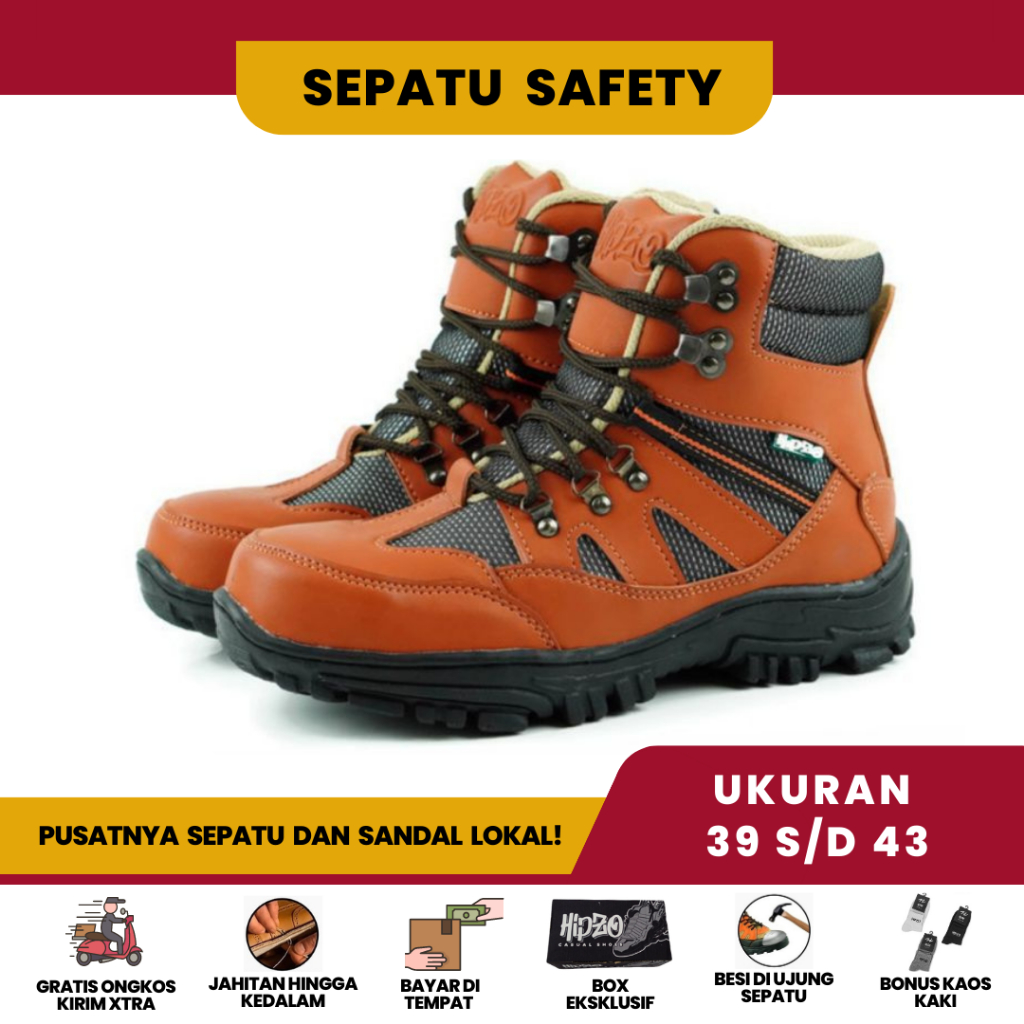 Palapa Sepatu Spatu Septu Safety Shoes Hipzo M50 M 50 Sefty Pria Wanita Cewek Sport Sporty Ujung Bes