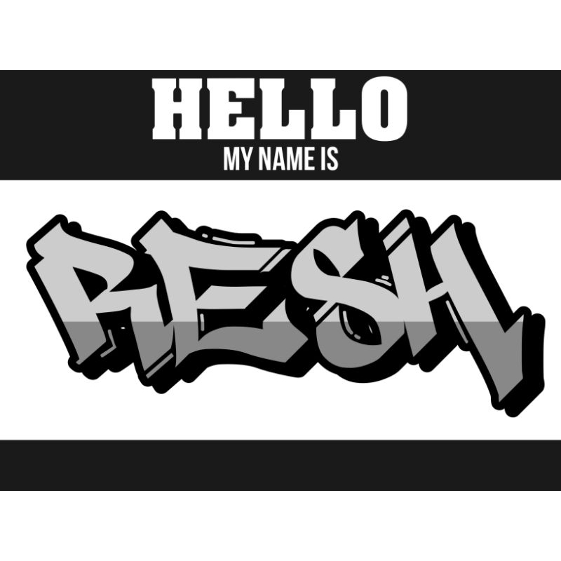 

STIKER MY NAME IS (GRAFFITI) CUSTOM