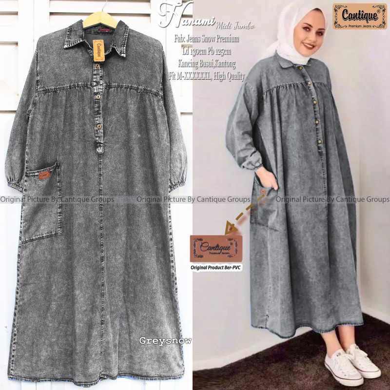 Maldives jumbo || Tunik jeans ld 140 super jumbo || READY Hanami jumbo Ld 146, 140, Ld 130, 120, 110