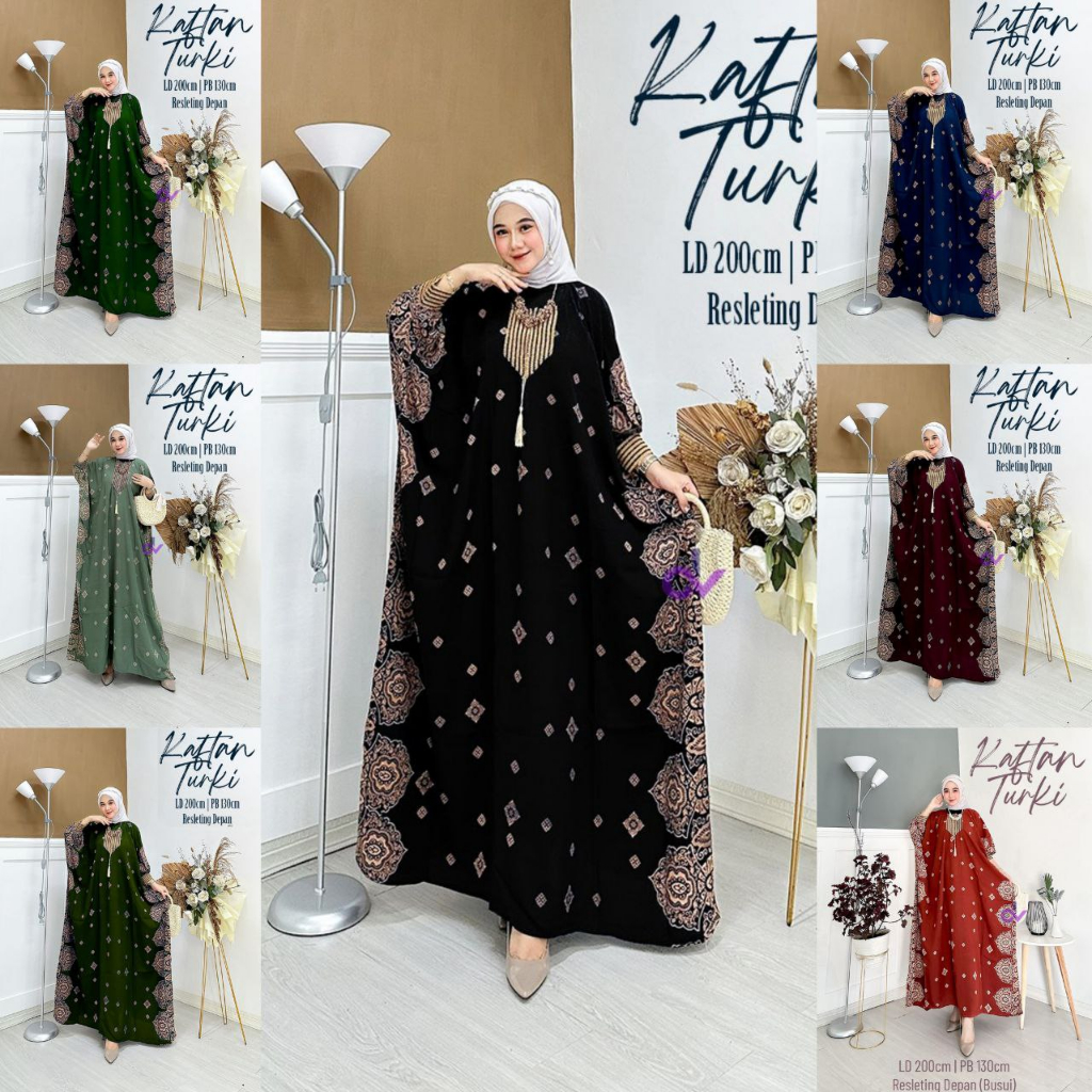 KAFTAN WANITA JUMBO YANG LAGI VIRAL KAFTAN BATIK WANITA SIMPLE ELEGAN MEWAH KONDANGAN BERCA LD 200