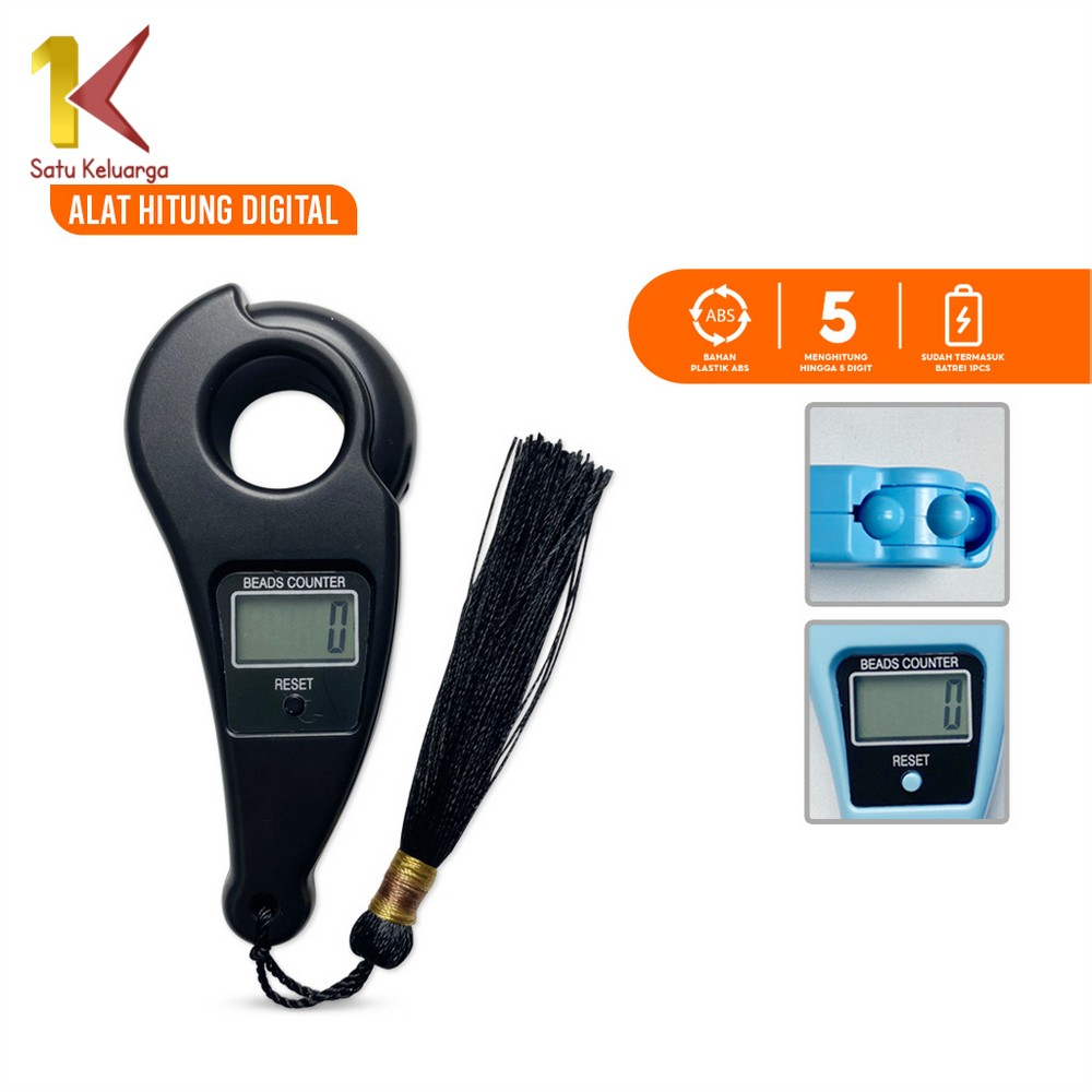 Satu Keluarga Alat Hitung Dzikir Digital Tasbih Jari C938 Tasbih Perlengkapan Sholat Counter Tally F