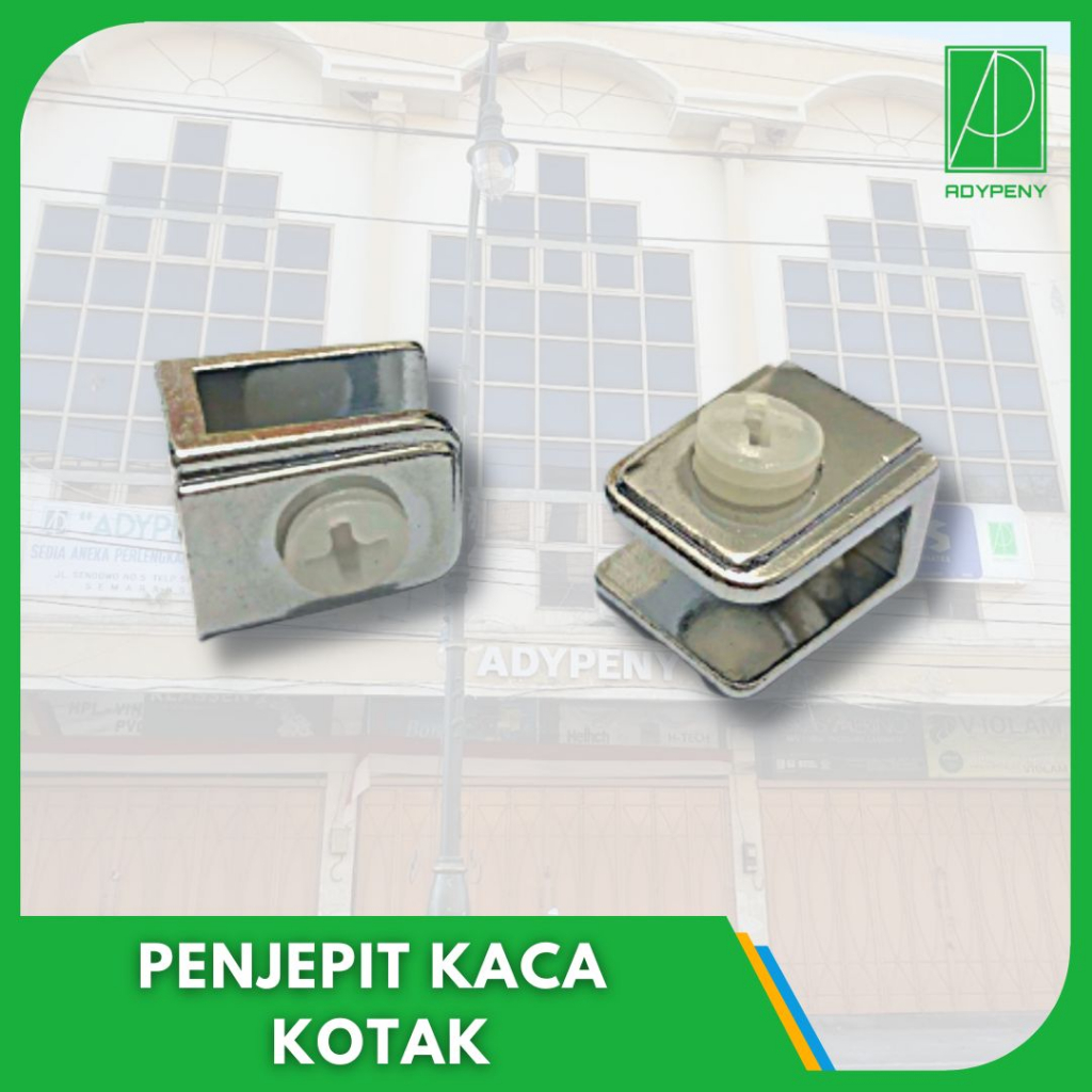 Klem Penjepit Kaca Kotak