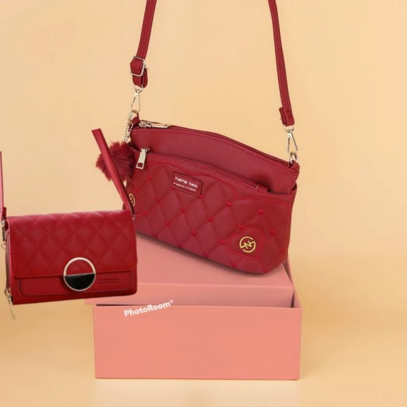 Buy 1 get 1  Promo tas gratis dompen tas kulit papirut garut tas selempang Tas selempang wanita tas 