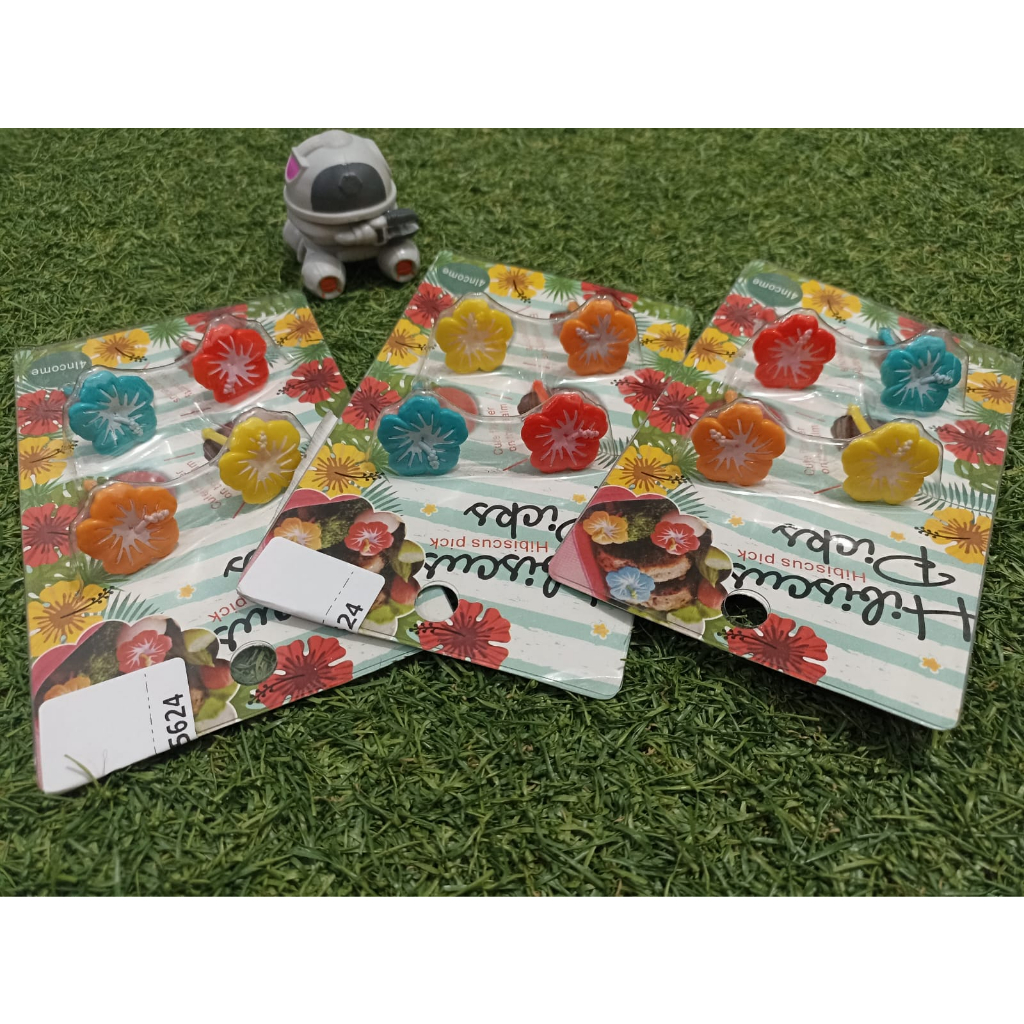 TUSUKAN BENTO TANGKAI HIBISCUS / TUSUKAN BENTO KARAKTER / TUSUKAN BENTO MOTIF LUCU