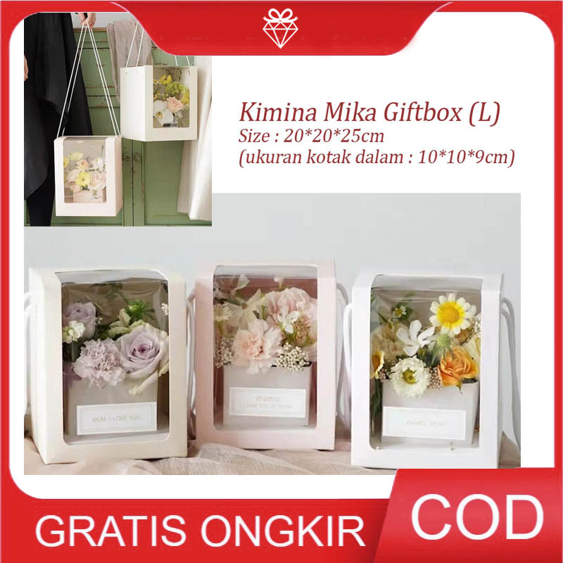 

Kimina Mika Giftbox L - Giftbox Kado Bunga - Kotak Mika Box GB041