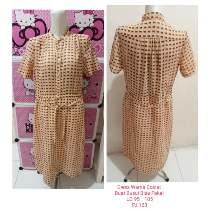 Dress Sultan Baju Dewasa Coklat Premium.Syantik