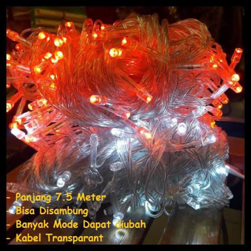 LAMPU TUMBLR MERAH PUTIH LED 7 METER