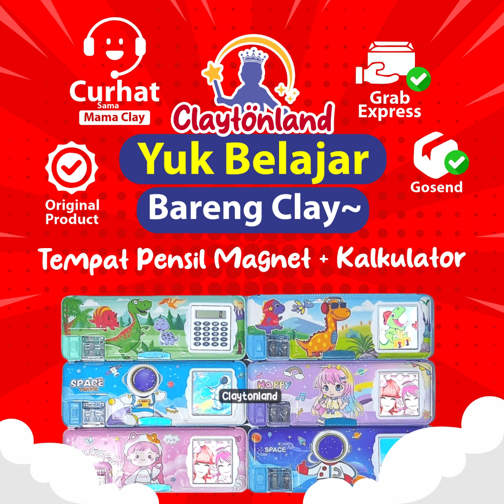 

Kotak Pensil Magnet Ada Kalkulator / Tempat Pensil Magnet Karakter + Kalkulator BN-888