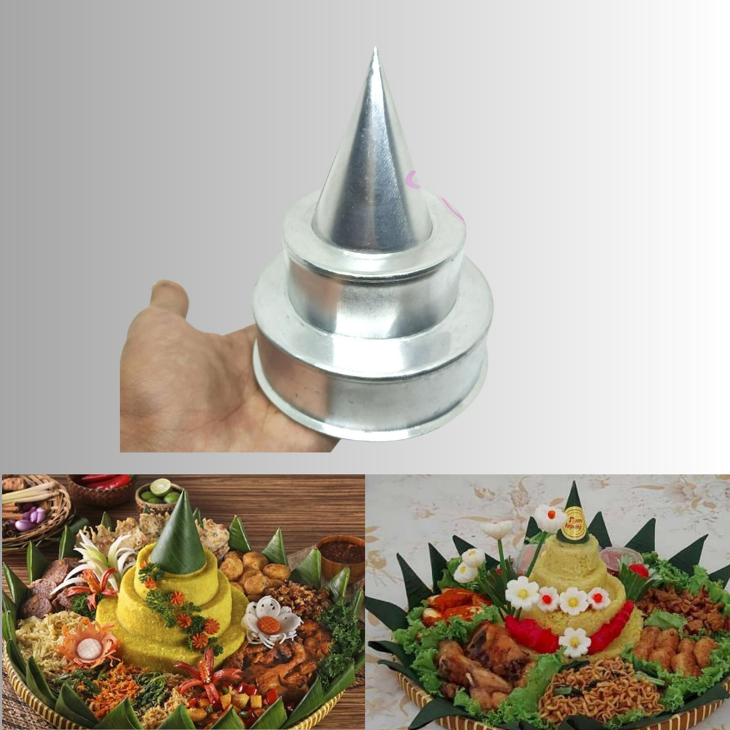 ✅Cetakan tumpeng susun cetakan tumpeng mini aluminium Cetakan Tumpeng Borobudur / Cetakan Tumpeng Su