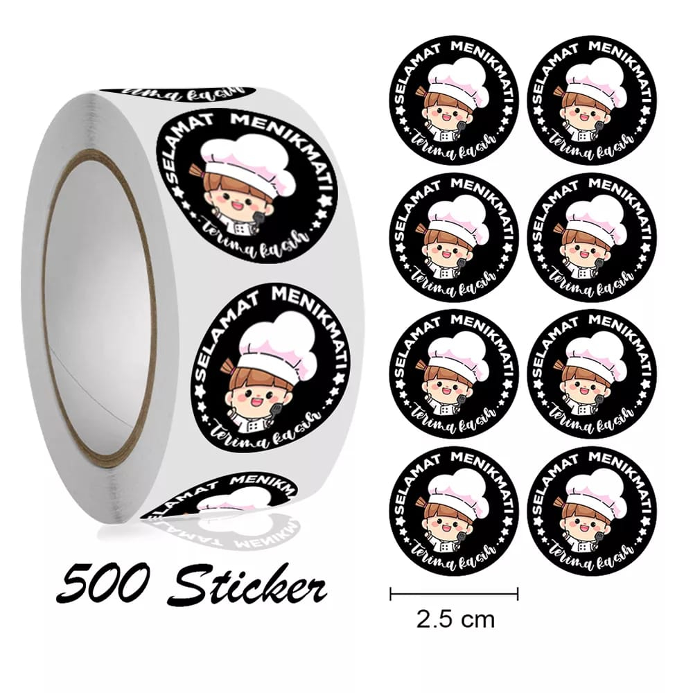 

Label Makanan Roll Sticker Thank You 500 PCS