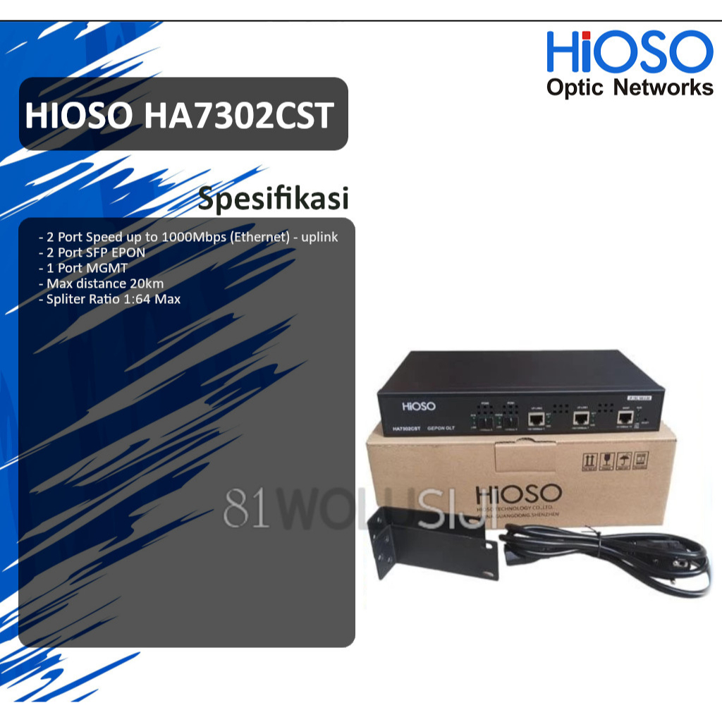 HIOSO HA7302CST OLT EPON - Fiber Optic management
