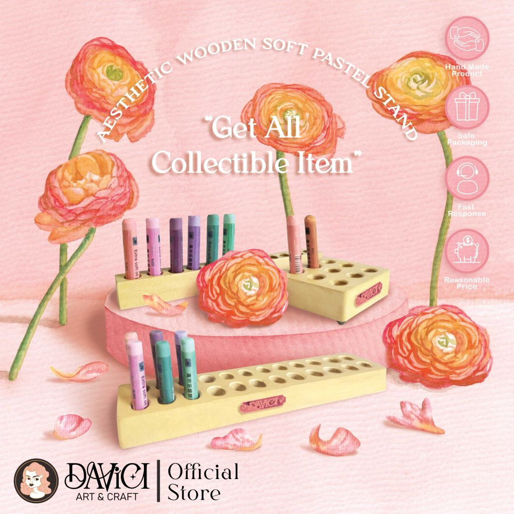 

DAVICI ART & CRAFT Oil Pastel Stand / Organizer Crayon Kayu