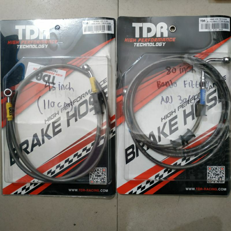 Selang Rem TDR Nmax Non ABS depan blkg 110 cm 200 cm silver