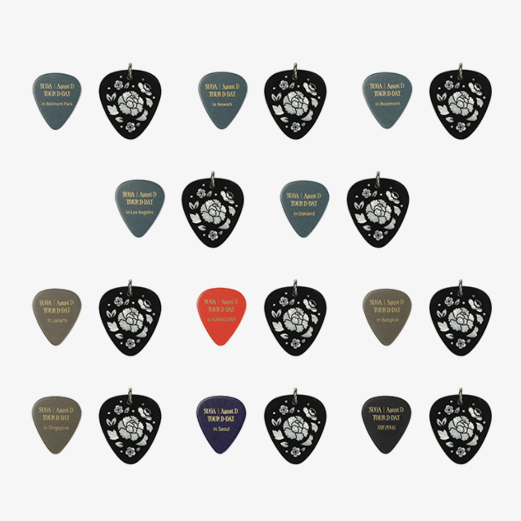 [PO] BTS Suga AgustD D-Day The Final Tour Merch - Guitar Pick Set Seoul/Jakarta/Bangkok/Singapore/Ka