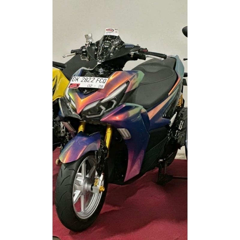 cat bunglon PU hypershift ABG85 TopGrade+ 250ml untuk motor mobil warna dasar biru