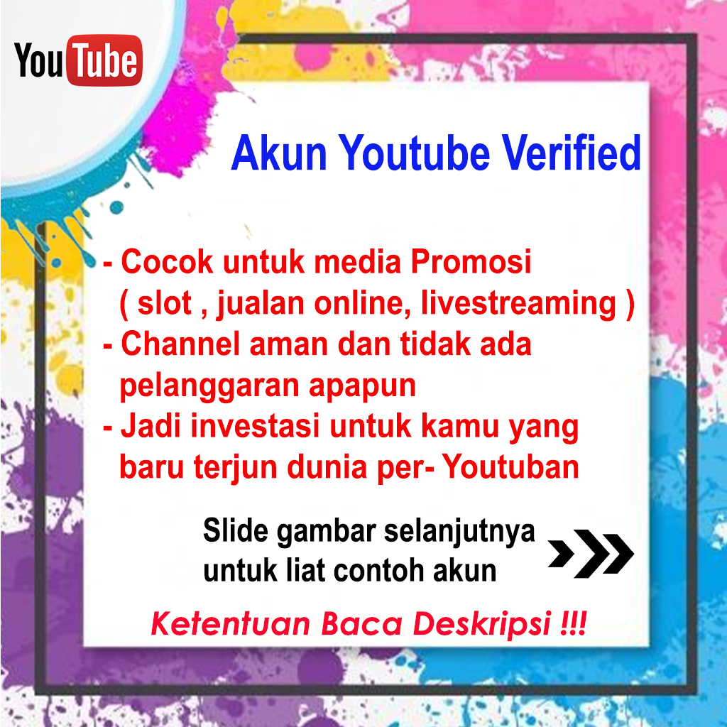 Akun youtube verified - Akun youtube centang - jual akun youtube