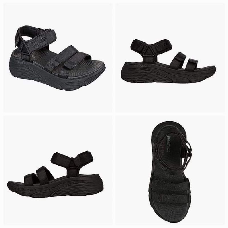 SALE100%Original Skechers Max Cushioning - Sandal Wanita Lured - Hitam Kode Produk: SKE140218BBK